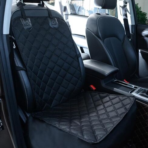 SEWACC Premium Pet Car Seat Mat Oxford Cloth Cushion Portable Dog Seat Pad for Car Backseat Protection Against Fur Dirt Stains Easy to Clean in Kuwait