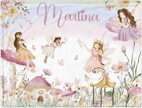 Personalized Baby Blanket for Girls, Custom Baby Blanket with Name Super Soft Personalized Name Blankets for Kids, Custom Animal Blankets for Infant Toddler, Babys Gifts for Birthday in Saudi Arabia