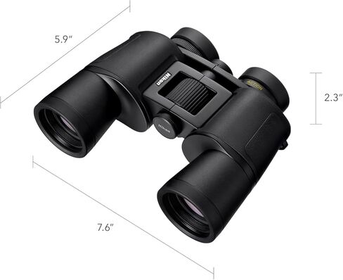 نيكون اكشن 8x42 مجهر | بصريات نيكون مغلفة بطبقات متعددة، ومشرقة، ورؤية واسعة، وطاقة 8X، وأغطية عيون قابلة للدوران والانزلاق، وتصميم بورو بريزم جاهز للتركيب على حامل ثلاثي القوائم in Kuwait