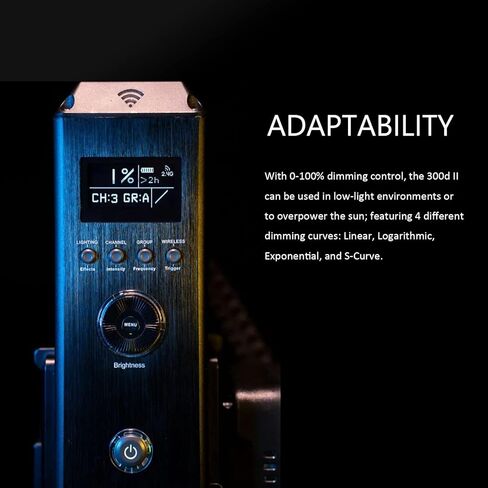 Aputure 300d II 300d Mark II LED Video Camera Light,350W CRI/TLCI 96+ 55000lux@0.5M COB Light 8 Built-in Lighting Effects,Sidus Link App with Carrying Bag in Kuwait