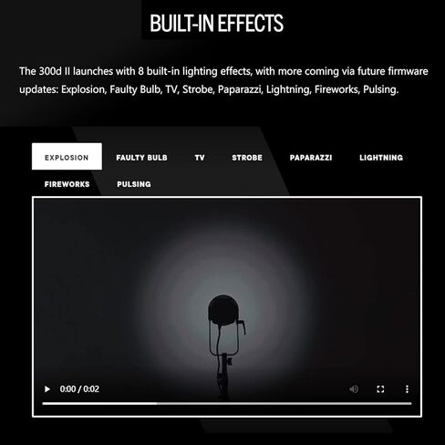 Aputure 300d II 300d Mark II LED Video Camera Light,350W CRI/TLCI 96+ 55000lux@0.5M COB Light 8 Built-in Lighting Effects,Sidus Link App with Carrying Bag in Kuwait