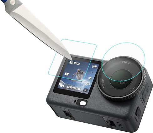 واقي شاشة Mr.Shield متوافق مع DJI OSMO Action 6 [خلفية + عدسة + أمامية] 3 عبوات [9 قطع] [زجاج مقسى] [زجاج ياباني بصلابة 9H] in Kuwait