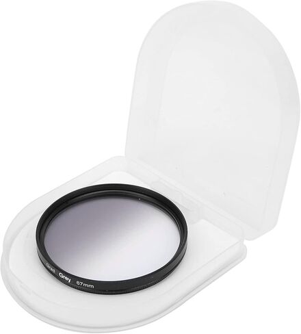 Tbest Junestar 67mm Camera Lens Filter Graduated Color Optical Glass Multi Layer Coating Oil Proof Scratch for Fuji (Gradient Gray) in Kuwait