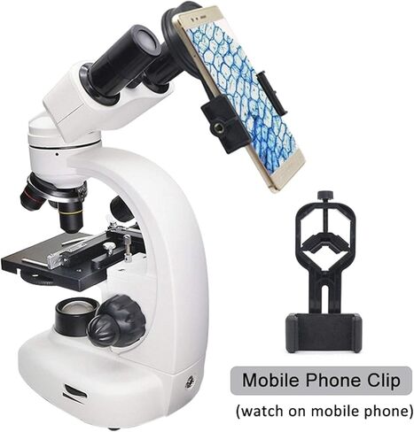 Binocular Biological Microscope 40X-1600X Magnification with 360° Rotatable Head, LED Illumination for School & Lab Use in Kuwait