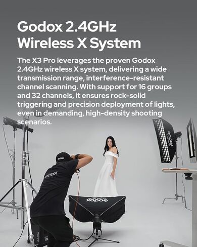 مشغل فلاش Godox X3Pro N X3Pro-N TTL اللاسلكي لكاميرات نيكون مع تكامل البلوتوث والتحكم في التطبيق 2.4 جيجا هرتز نظام X اللاسلكي أوضاع التصوير الاحترافية شحن سريع وظيفة TCM تعمل باللمس in Kuwait