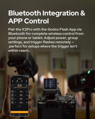 مشغل فلاش Godox X3Pro N X3Pro-N TTL اللاسلكي لكاميرات نيكون مع تكامل البلوتوث والتحكم في التطبيق 2.4 جيجا هرتز نظام X اللاسلكي أوضاع التصوير الاحترافية شحن سريع وظيفة TCM تعمل باللمس in Kuwait