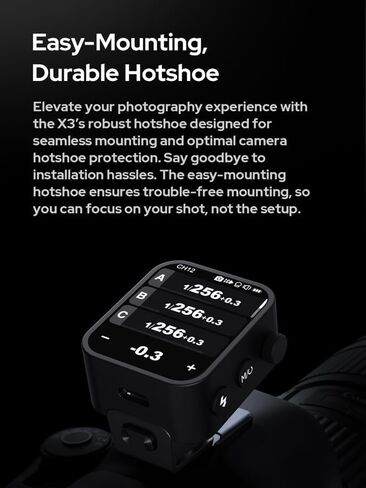 Godox X3N X3-N متوافق مع كاميرا نيكون، TTL Wireless Touch Screen Flash Trigger 2.4G تلقائي/يدوي/فلاش متعدد، بطارية ليثيوم مدمجة، (إصدار ترقية X2T-N XPro-N) in Kuwait