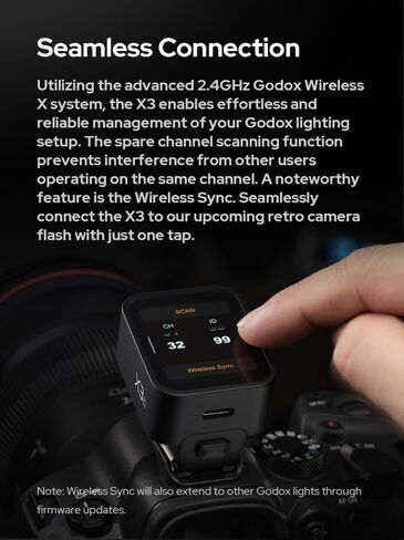 Godox X3N X3-N متوافق مع كاميرا نيكون، TTL Wireless Touch Screen Flash Trigger 2.4G تلقائي/يدوي/فلاش متعدد، بطارية ليثيوم مدمجة، (إصدار ترقية X2T-N XPro-N) in Kuwait