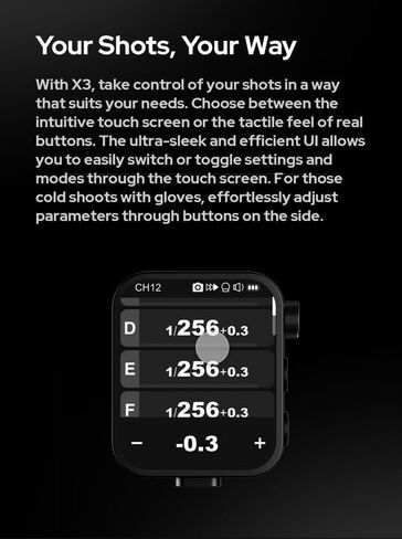 Godox X3N X3-N متوافق مع كاميرا نيكون، TTL Wireless Touch Screen Flash Trigger 2.4G تلقائي/يدوي/فلاش متعدد، بطارية ليثيوم مدمجة، (إصدار ترقية X2T-N XPro-N) in Kuwait
