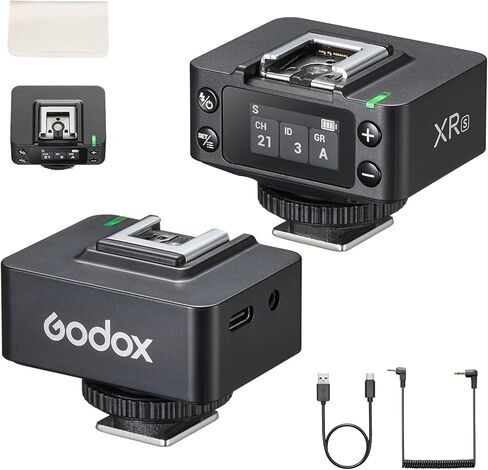 Godox XR-S XRS TTL Wireless Receiver for Sony Flash, Remote Shutter Control via X3Pro, 100m Range, 1270mAh Battery, 0.96" Color Screen Receiver for Sony Camera Flash in Kuwait
