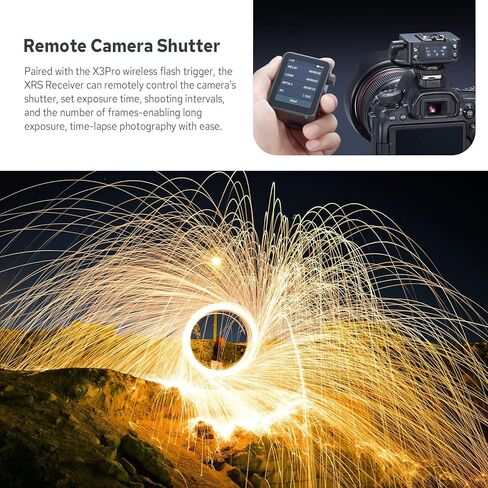 Godox XR-S XRS TTL Wireless Receiver for Sony Flash, Remote Shutter Control via X3Pro, 100m Range, 1270mAh Battery, 0.96" Color Screen Receiver for Sony Camera Flash in Kuwait