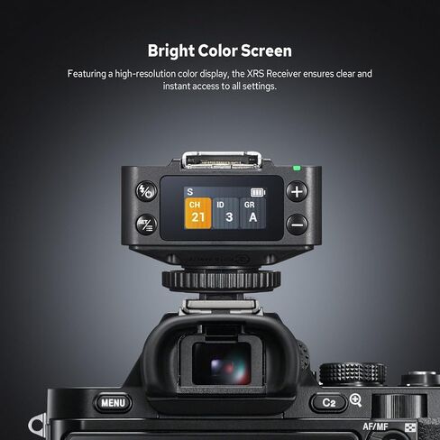 Godox XR-S XRS TTL Wireless Receiver for Sony Flash, Remote Shutter Control via X3Pro, 100m Range, 1270mAh Battery, 0.96" Color Screen Receiver for Sony Camera Flash in Kuwait