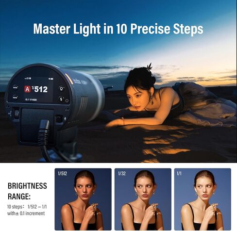 GODOX AD300Pro II 300Ws فلاش ستروب أحادي الضوء، 2.4G TTL 1/8000 HSS 2.4G فلاش TTL لاسلكي، 0.01-1.5 ثانية وقت إعادة التدوير، 350 طاقة كاملة، وضع التجميد، تعديل عشرة مستويات في 0.1 خطوات زيادة in Kuwait