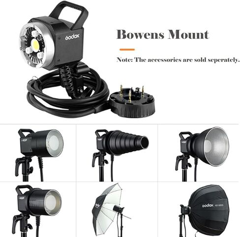 Godox H400P 400Ws رأس فلاش مع حامل بوين، مصباح إضاءة تمديد محمول خارج الفلاش لـ Godox AD400ProII AD400Pro فلاش خارجي in Kuwait
