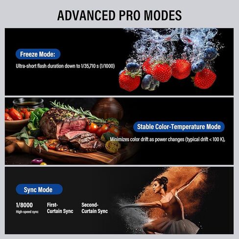 GODOX AD800Pro 800Ws Outdoor Flash Strobe Monolight,TTL 1/8000 HSS 2.4G Wireless Flash, 0.01-1.5s Recycle,40W LED Lamp,300 Full Power,1/35710 s Freeze Mode,Ten-Level Adjustment in 0.1 Increment Steps in Kuwait