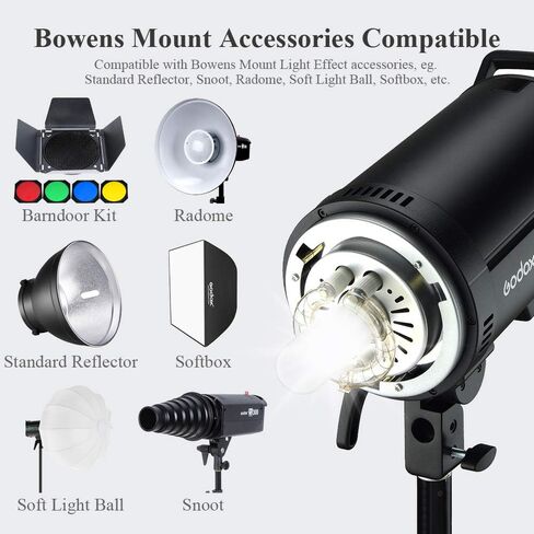 GODOX DP800III فلاش ستوديو احترافي 1s وقت إعادة التدوير GN126 5600k 800Ws بونز جبل 150 واط مصباح النمذجة in Kuwait