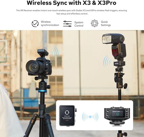 جهاز استقبال فلاش Godox XR TTL 2.4G اللاسلكي عالي السرعة مزامنة HSS 1/8000s لكاميرات Canon Nikon Flash Speedlite (ترقية X1R-C/X1R-N) in Kuwait