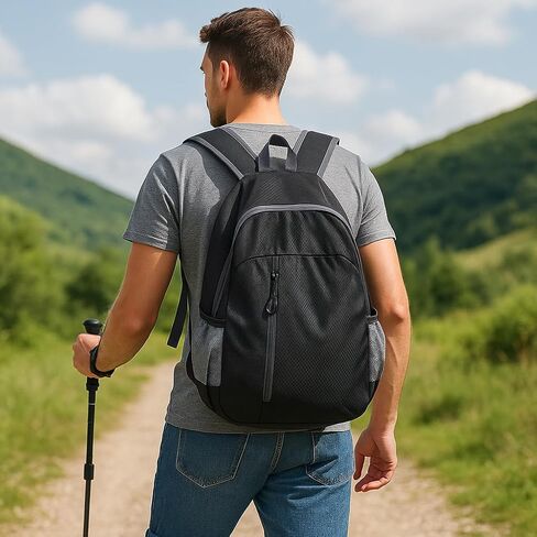 Ultra-Light Portable Foldable Sports Backpack - Thin Waterproof Outdoor Hiking Daypack (Navy Blue) in Saudi Arabia