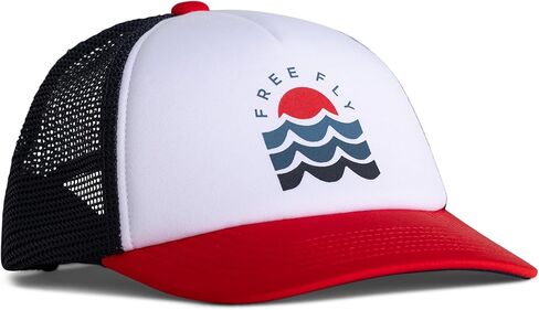 Free Fly Toddler Perfect Day Foam Trucker Hat - 5-Panel Design, Medium Crown, Mesh Back, Adjustable Snapback for Growing Kids in Kuwait