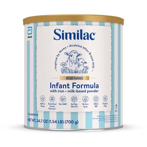 Similac Irish Farms, تركيبة أطفال سهلة الهضم، تركيبة للرضع، من 0 إلى 12 شهرًا، علبة 24.7 أونصة in Kuwait
