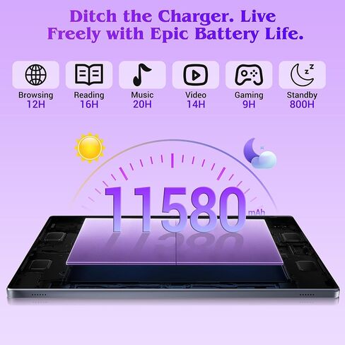 تابلت 2025 مقاس 14 بوصة يعمل بنظام Android 15 مع قلم شاشة وشاشة 2K FHD وذاكرة وصول عشوائي 36 جيجابايت وذاكرة تخزين داخلية 256 جيجابايت (1 تيرابايت TF)، وبطارية 11580 مللي أمبير في الساعة، وMT6769 8-Core 2.0 جيجا هرتز، و4 مكبرات صوت، و8+13 ميجابكسل مع سماع in Kuwait