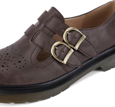 Womens Platform Loafers Chunky Mary Janes for Women with Double Straps 90s Vintage Style Platform Mary Jane Shoes in Saudi Arabia
