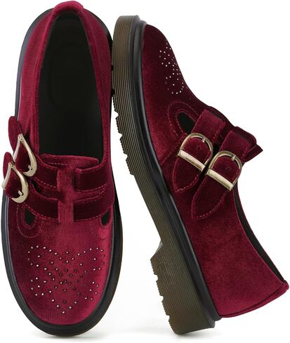 Womens Platform Loafers Chunky Mary Janes for Women with Double Straps 90s Vintage Style Platform Mary Jane Shoes in Saudi Arabia