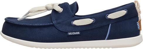 HEYDUDE Women's Harbor Breeze Lo Washed Twill Classic Boat Shoe | Lightweight Slip-On Loafer in Kuwait