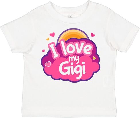 تي شيرت I Love My Gigi Grandma Grandchild للأطفال الصغار من Inktastic in Saudi Arabia