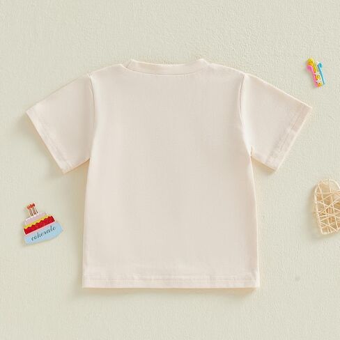 Birthday Shirt Toddler Baby Boy Girl Letter Printed Short Sleeve T-Shirt Top 6 12 18 24 Months 2T 3T Tee Shirts in Saudi Arabia