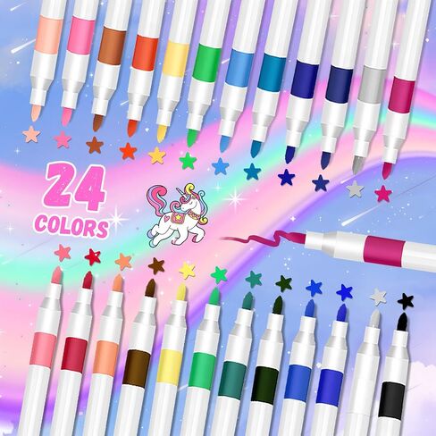 Unicorn Lamp DIY Kit for Kids – Paint Your Own Night Light with 24 Markers, Arts & Crafts for Girls Ages 4-12, Creative Birthday Gifts for Girls Boys, Art Supplies Toys Ages 6 7 8 9 10 11 12 in Saudi Arabia
