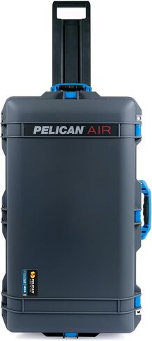 Charcoal Pelican 1615 Air case with Blue Handles & latches. Comes Empty & with Wheels. in Kuwait