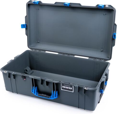 Charcoal Pelican 1615 Air case with Blue Handles & latches. Comes Empty & with Wheels. in Kuwait