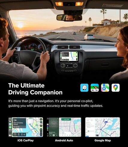 ستيريو سيارة Android 13 مقاس 11.5 بوصة لسيارة GMC Yukon Tahoe Suburban (2007-2012) وChevy Silverado Sierra (2010-2013) - 4 جيجابايت + 64 جيجابايت CarPlay Android Auto مع مقابض مادية مزدوجة، شاشة لمس QLED 1280x800 in Saudi Arabia