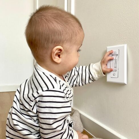2pcs Clear Light Switch Cover - Protector Prevents Accidental On Off Light Switch Child Proof Cover Guard - Protects Your Lights from Being Accidentally Turned On or Off in Kuwait
