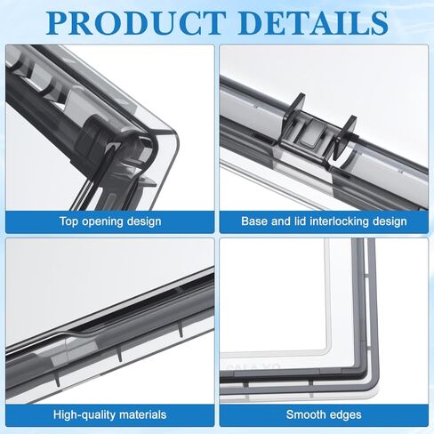 Waterproof Switch Cover Double Outlet Low Profile Wall Protector Ultra-Thin Self-Adhesive Splash Resistant Switch Guard for Bathroom Kitchen Safety in Kuwait