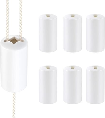 6 Pcs Breakaway Cord Condensers for Window Blinds, Anti-Strangulation Safety Tassels, Child & Pet Proof Blind Cord Safety Device, Universal Fit for All Horizontal Blinds (White) in Kuwait
