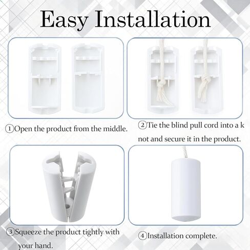 6 Pcs Breakaway Cord Condensers for Window Blinds, Anti-Strangulation Safety Tassels, Child & Pet Proof Blind Cord Safety Device, Universal Fit for All Horizontal Blinds (White) in Kuwait