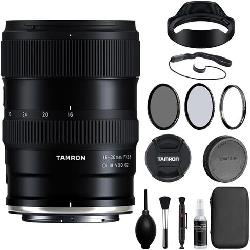 مجموعة عدسات Tamron 16-30 مم F/2.8 Di III VXD G2 المتوافقة مع Z Mount (إطار كامل) مع مجموعة مرشح Tiffen + حافظة غطاء العدسة + مجموعة تنظيف + قطعة قماش للتنظيف (5 قطع) in Kuwait