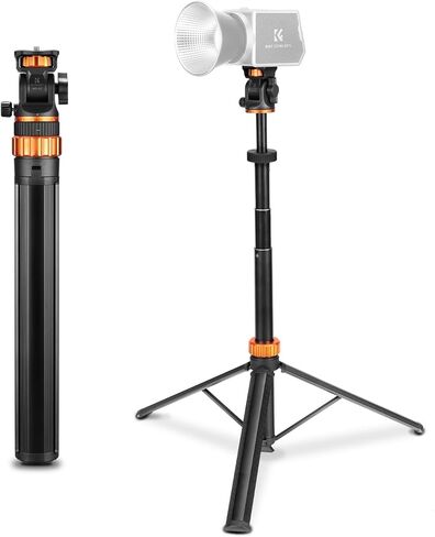 K&F CONCEPT Photography Light Stand, 78" Aluminum Extendable Tripod with 1/4" Screw, 360° Ball Head, Portable Camera Phone Tripod for DSLR Video Light Ring Light – Travel Tripod in Kuwait