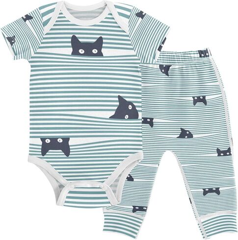 Baby Clothes Set Infant Bodysuits Pants Sets 0-24M For Boys Girls in Kuwait