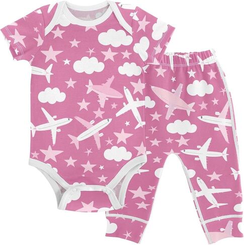 Baby Clothes Set Infant Bodysuits Pants Sets 0-24M For Boys Girls in Kuwait