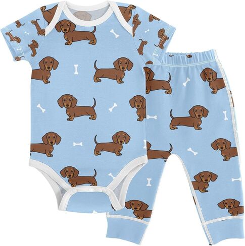 Baby Clothes Set Infant Bodysuits Pants Sets 0-24M For Boys Girls in Kuwait