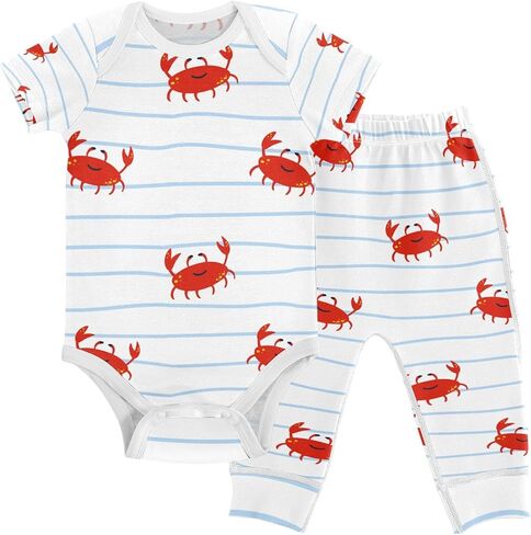 Baby Clothes Set Infant Bodysuits Pants Sets 0-24M For Boys Girls in Kuwait