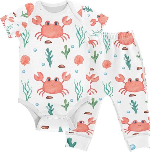 Baby Clothes Set Infant Bodysuits Pants Sets 0-24M For Boys Girls in Kuwait