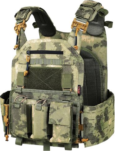 Tactical Vest for Men - Lightweight Modular 3D Breathable, Adjustable Quick Release for Training, Hunting, Outdoor in Kuwait