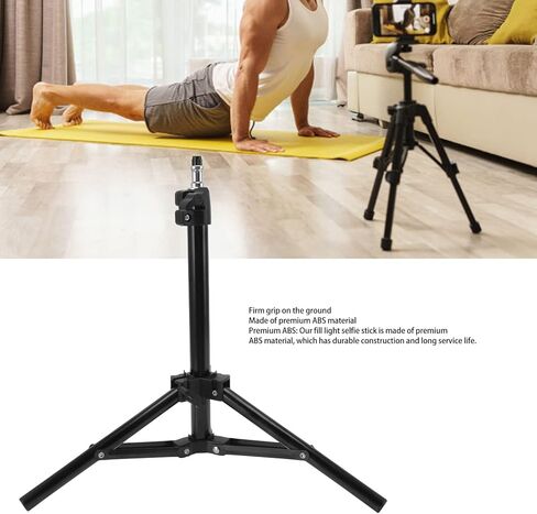 Fill Light Tripod Stand Foldable ABS 50cm Maximum Height - Stable Three - Leg Design for Ring Light, Camera, and Live Video Selfie Stick in Kuwait