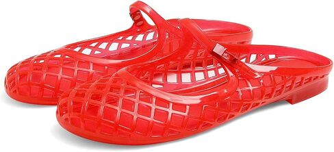 ZJGZF Jelly Sandals for Women Clear Sandals Jelly Shoes Women Mary Jane Mules Open Toe Slides Cute Comfortable Beach Summer Sandal Buckle Slippers in Kuwait