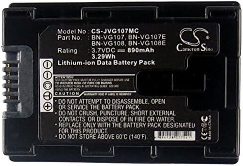 3.7v Compatible with Battery JVC BN-VG107, BN-VG107E, BN-VG107U GZ-GX8, GZ-HD500, GZ-HD500BU, GZ-HD500BUS, GZ-HD500SEK, GZ-HD500SEU, GZ-HD500U, GZ-HD510 in Kuwait
