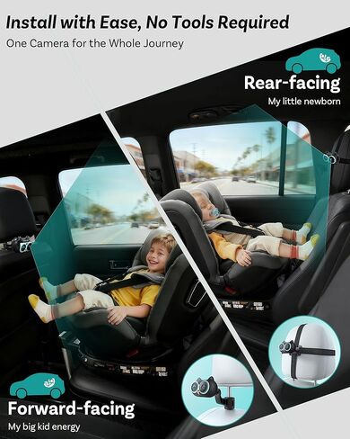 محول سيارة للعناية بالمقصورة من OTTOCAST مع كاميرا سيارة للأطفال، شاشة عرض CarPlay لاسلكية على شاشة السيارة 2026، جهاز مراقبة الطفل بالمقعد الخلفي عالي الدقة 1080 بكسل للتوصيل والتشغيل، ملاحة الشاشة المنقسمة، للآباء وأصحاب الحيوانات الأليفة in Kuwait